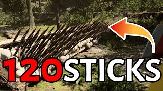 Sons Of The  Forest:INSANE 120 sticks stacked- UNCUT