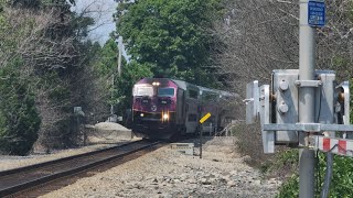 MBTA HSP46 #2038 crossing at plain Street.