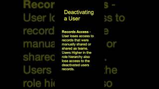 What Happens when You Deactivate a User #shorts #salesforce #admin