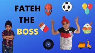 Fateh The Boss | Funny Video | Masti video | Boss Challenge | Ekam Fateh Vlogs | Entertaining Video