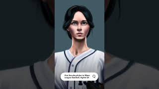 Asking AI for the first female pitcher in Major League Baseball. #ai #art #short