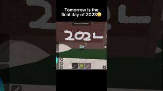 Tomorrow is the final day of 2023😔