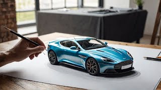 How to Draw an Aston Martin DBS - Easy Step by Step Drawing