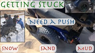 Getting My All Terrain Electric Wheelchair Stuck - In Sand / Mud / Wood chippings / Snow / punctures