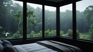 Soothing sound of rain Climb into bed and feel the rain near the window