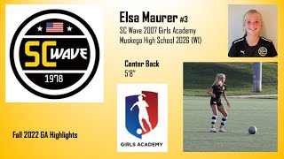 Elsa Maurer 2022 GA Extended Fall Highlights