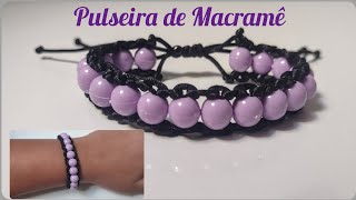 Pulseira de Macramê com bolas @Sandraveracruz @nilcienemaciel2188