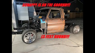 Pro Touring F100 Build pt.8 SCRAPPY IS ON THE GROUND!!!