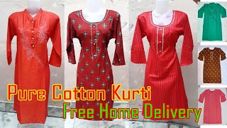 Pure Cotton Stitched Kurti / Free Delivery | Riya Garments