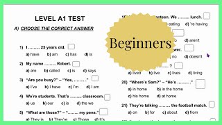 Beginner English Level Test - Take it online!