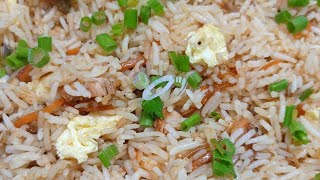 fried rice resepy 😋#easy simple recipe #foodshort #ontrend #leftover rice #chickenrecipe