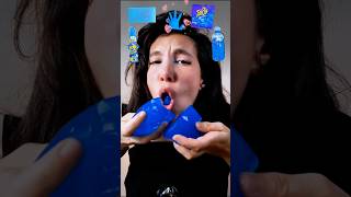 Blue emoji challenge #blueemojichallenge #asmrfood #mukbang