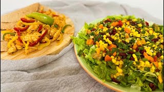 رمضانك صحي مع هادي | فاهيتا الدجاج & سلطة مكسيكية &بهارات الفاهيتا Fajitas &Mexican Salad