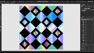 Speed Art | Affinity Designer to REDBUBBLE  |  Seamless Holographic Pattern