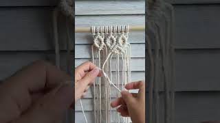 Macrame Center Diamond Pattern #shorts #macrame #tutorial