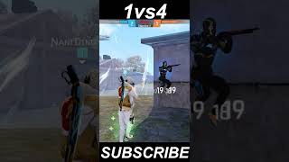 1VS4⚡WITH BEST SQUAD 🤯 | FREE FIRE 1VS4 SHORT VIDEO🍷 | #shorts #freefire #1vs4 #viral #trending