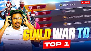 🤬GUILD WAR TO TOP 1🏆 | FREE😨GUILD ENTRY🥳| TELUGU TOP😎| FREE FIRE LIVE IN TELUGU