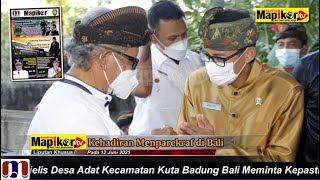 Majelis Desa Adat Kecamatan Kuta Badung Bali Meminta Kepastian Menparekraf Sandiga Uno