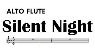 Silent Night ALTO FLUTE Sheet Music Backing Track Partitura The Beatles