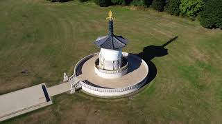 TESTING DJI MINI 2 DRONE FLYING AROUND A PEACE PAGODA UK 2022