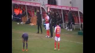 Stade de Reims-PSG, 02/03/2013, Entrée de Florent Ghisolfi...