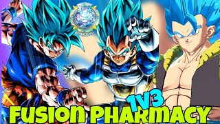 Dragon Ball Legends Fusion Pharmacy 🥶 | Gogeta Blue Fusion 1v3 in Diamond Rank