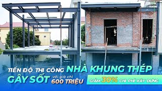 Chỉ Với 600 Triệu Đã Có Nhà Khung Thép 2 Tầng Hoàn Thiện Tại Ninh Bình Part 2