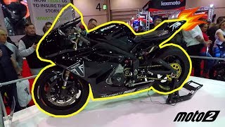 Triumph 765cc Moto2 Startup -  MCN London Motorcycle Show 2018