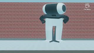 white robot dance animation