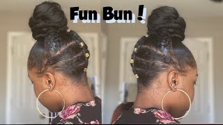 Fun Ninja Bun For Natural Hair!