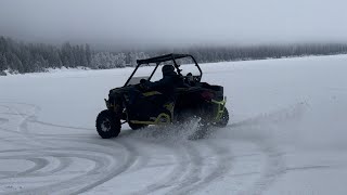 RZR SHREDS ON ICE & ICE FISHING!!!