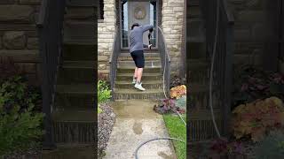 Pressure Wash Dirty Concrete Porch Steps! #pressurewashing #beforeandafter #timelapse #sidehustle