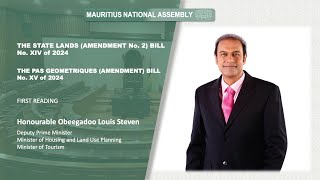 The State Lands (Amendment No. 2) Bill and The Pas Géométriques (Amendment) Bill