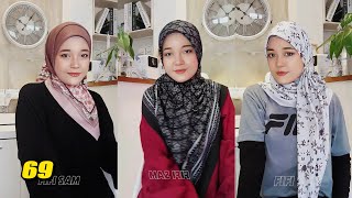 3 TUTORIAL HIJAB SEGI EMPAT DENGAN STYLE YANG BERBEDA SIMPEL MENAWAN