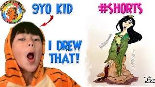 9yo Autistic Savant Draws - Mulan | Disney #shorts