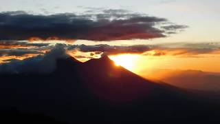 ATITLÁN VOLCANOE AT THE TOP SUNRISE