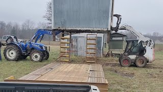 Moving two 12x16 cattle shelters to the farm!!!