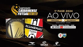 CAMPEONATO CATARINENSE SÉRIE OURO 2024 - 1ª FASE - Criciúma Futsal X Blumenau Futsal