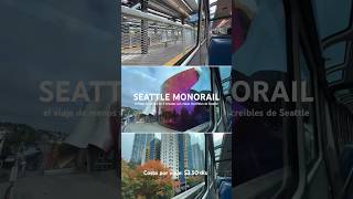 Es un viaje rapido pero las vistas valen la pena ✨ #seattle #seattletrip #monorail #travel