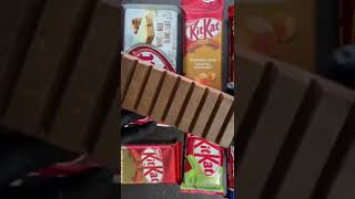 ASMR KITKAT CARAMEL CRISPY CHOCOLATE #shorts