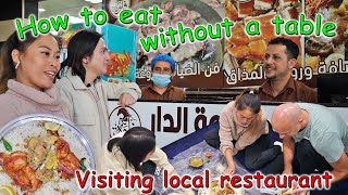 How to eat without a table? Arabic restaurant in Saudi Arabia. Arabic food review. Random restaurant