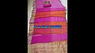 H.O SILK SAREE/LIGHTWEIGHT/FESTIVE COLLECTION/LIMITED STOCK/BEAUTIFUL COLOURS #myngels #shortvideo