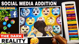 Mobile Addiction || Bad Effect Of Social Media Drawing for Competition #socialmedia