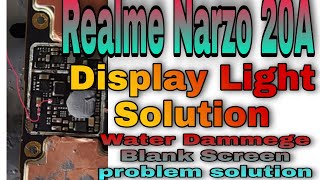 Realme Narzo 20A Display Light Solution. Black Screen Only Vabret Problem Jumper Solution.