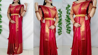 Try This Beautiful draping styles navratri vishesh/Bengali draping new Elegant way/Saree Wearing