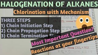 Chlorination Of Methane | Halogenation Of Alkane | Reaction of Alkane.