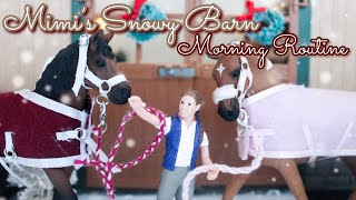 Mimi's Snowy Barn Morning Routine - Schleich Horse Short Film - | SchleichMas Day 3!