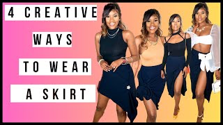 How To Style A BORING SKIRT (4 Different Ways!!!) 🔥