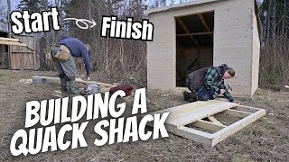 Life On The Off Grid Homestead // Building a Duck House with a Hammer and Nails