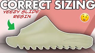 Correct Sizing - Yeezy Slides Resin Correct Sizing Info